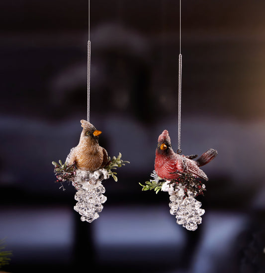 Large Couple Cardinals Ornament
