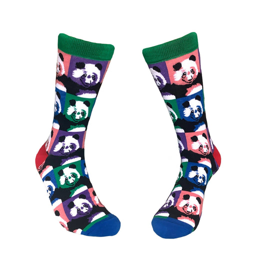 Pop Art Panda Pattern Socks
