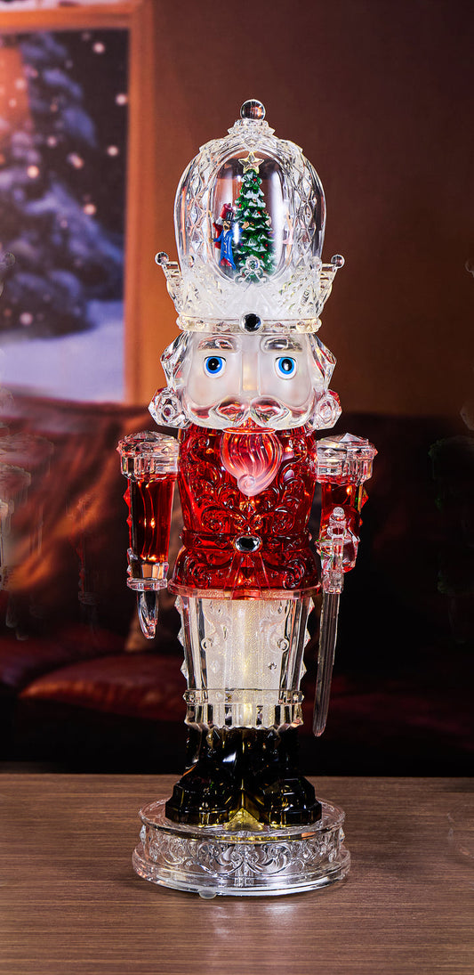 Med. Diamond Cut Red Nutcracker