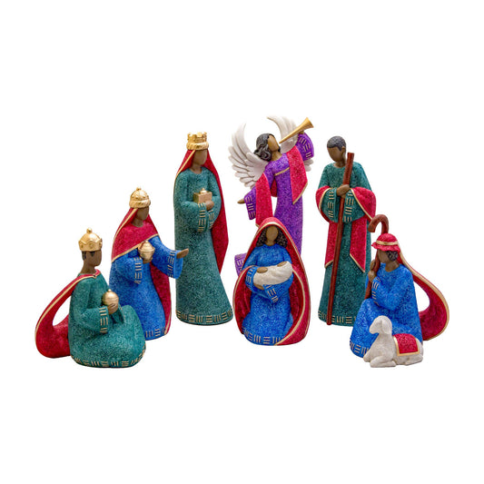 Colorful 7 Pc Nativity