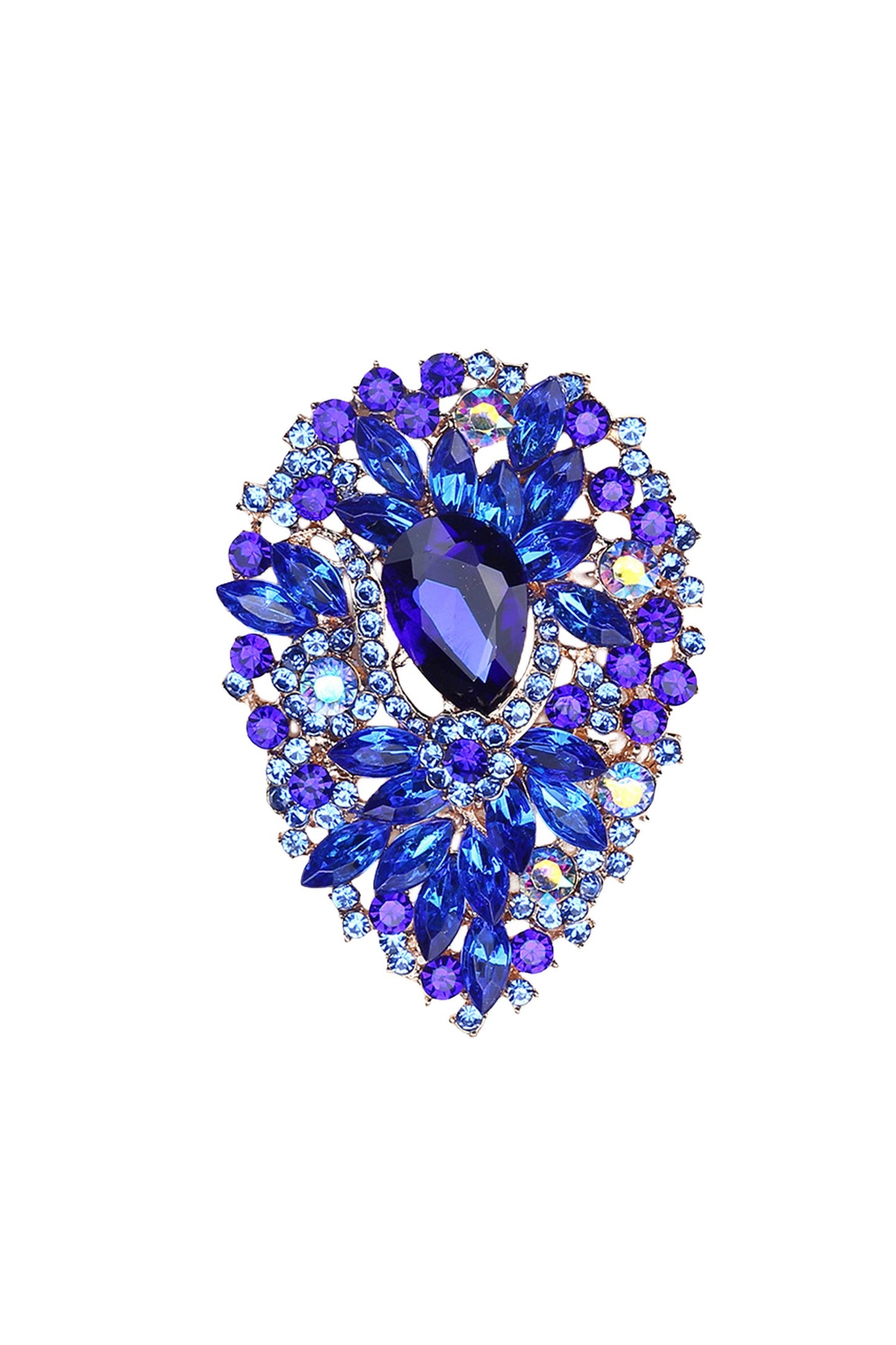 Teardrop Rhinestone Brooch