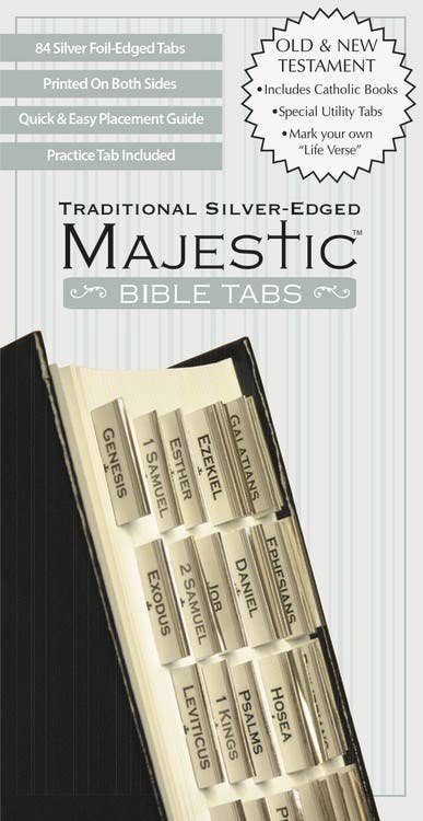 Majestic Traditional Silver Edged Bible Tabs