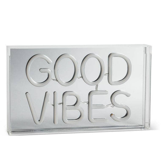 GOOD VIBES Neon LED Sign-Yellow-7x12"L
