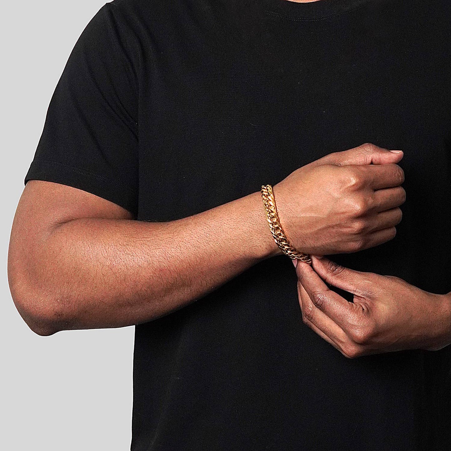 Invicta Jewelry Double Curb Chain Bracelet (11.5mm) - 8.75"