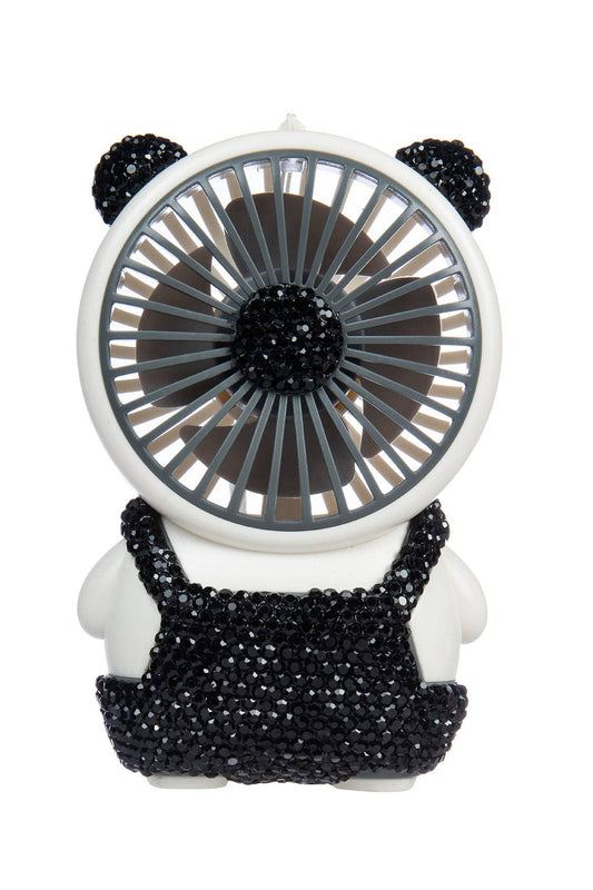 Ceramic Rhinestone Bear Fan