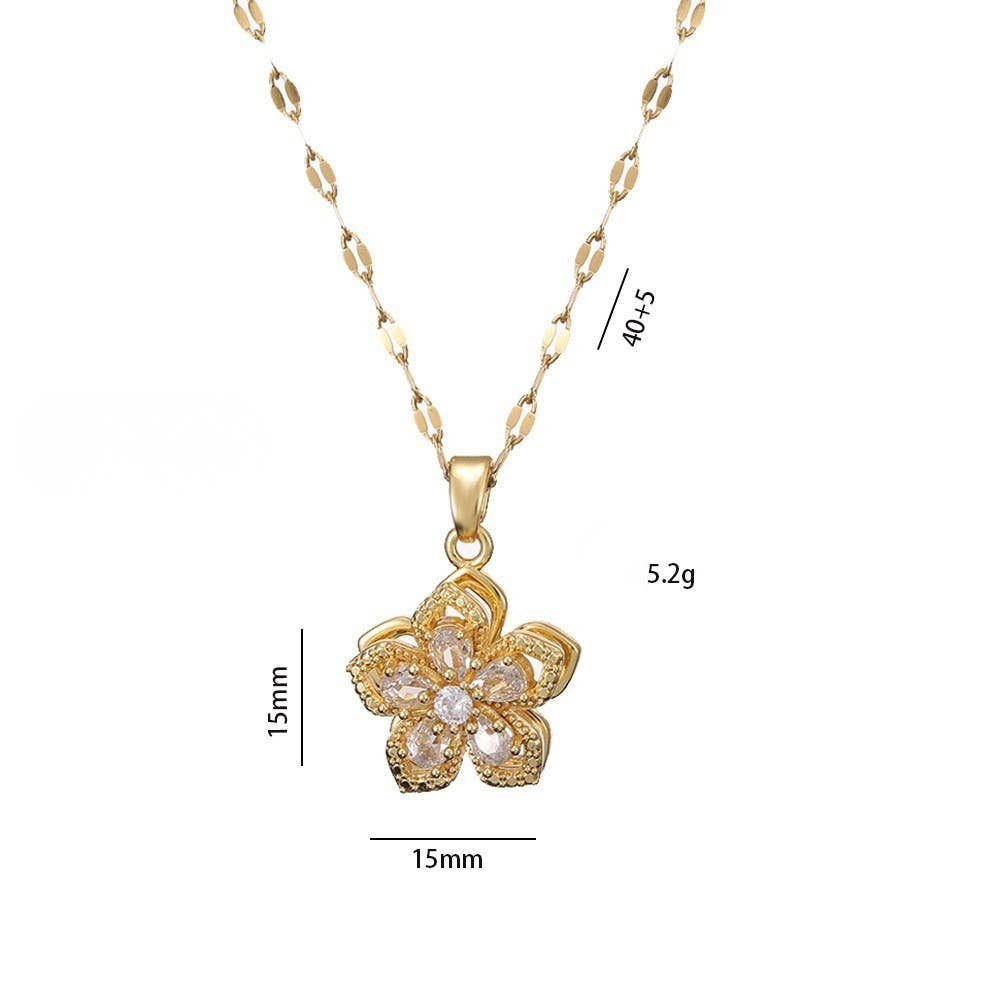 Flower Rotating Spinner Pendant