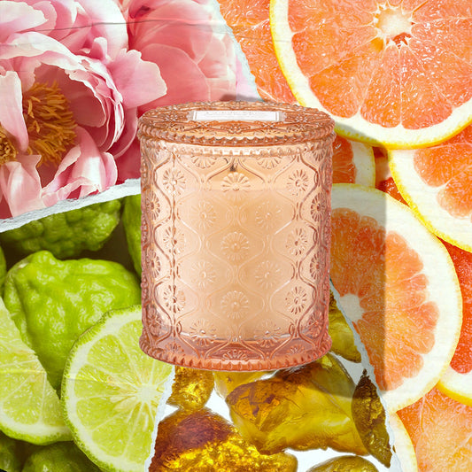 Maelyn - Citrine & Pink Peony 6oz Candle