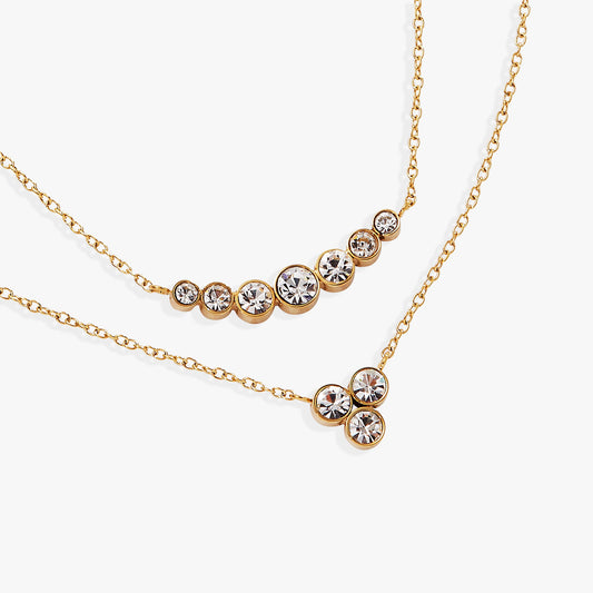 Double-Layer Crystal Necklace
