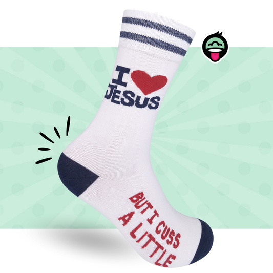 I Love Jesus (But I Cuss) Socks