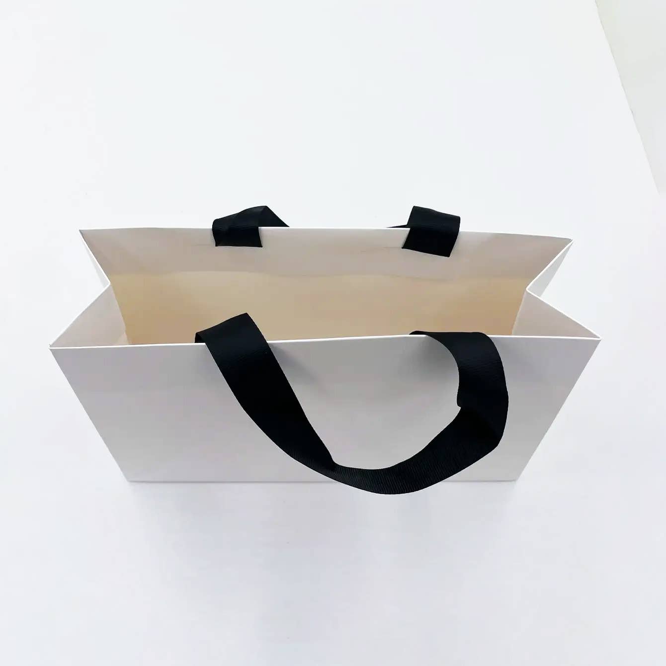 Premium Threaded Rope White Paper Gift Bag