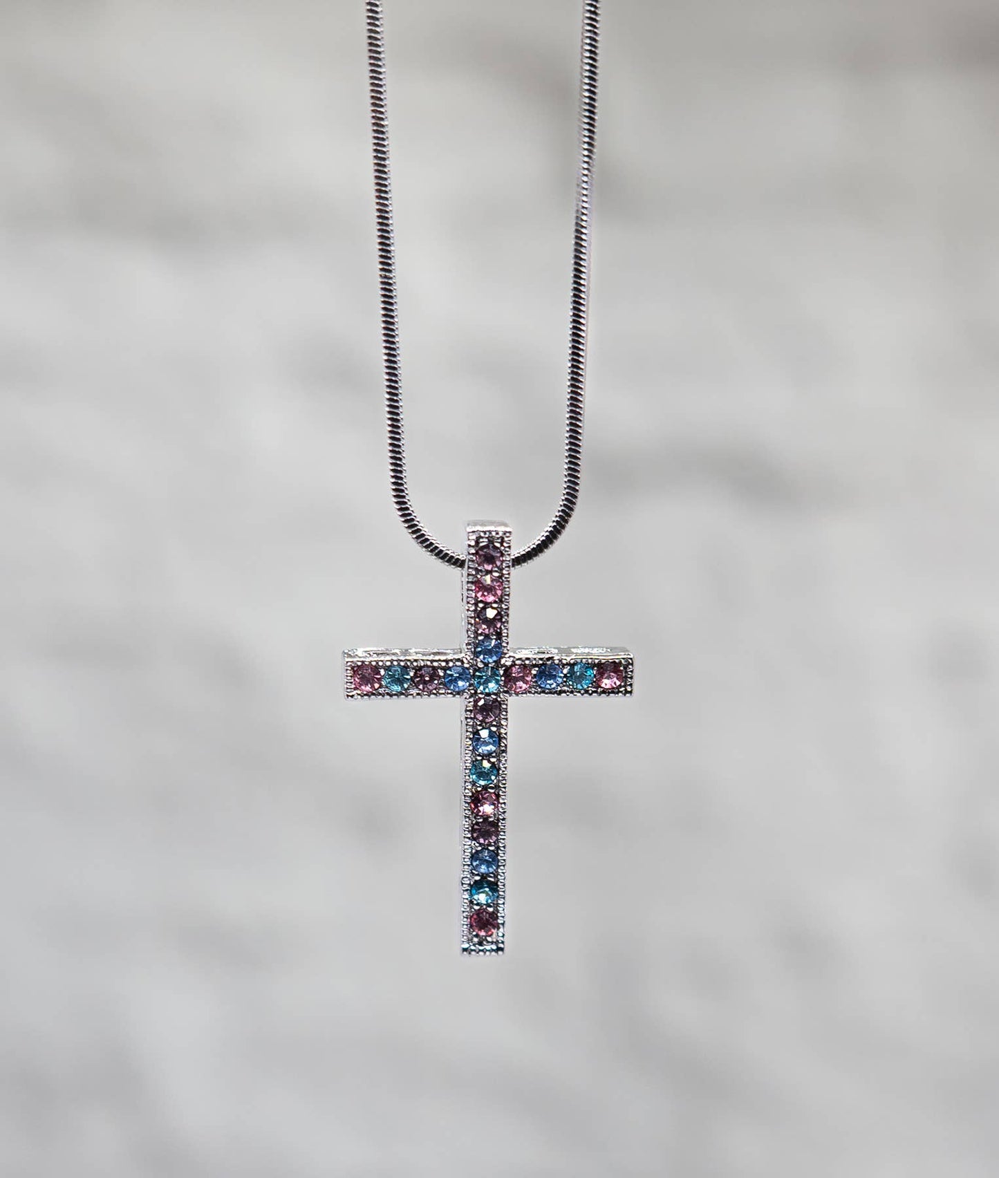 Multi Color Cross Necklace