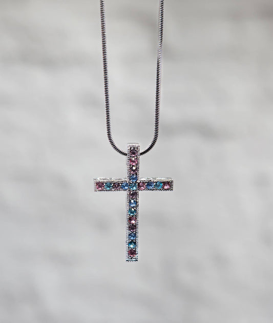 Multi Color Cross Necklace