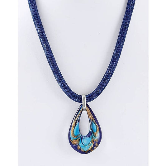Rialto Murano Glass Pendant Necklace - Multi Color Opt