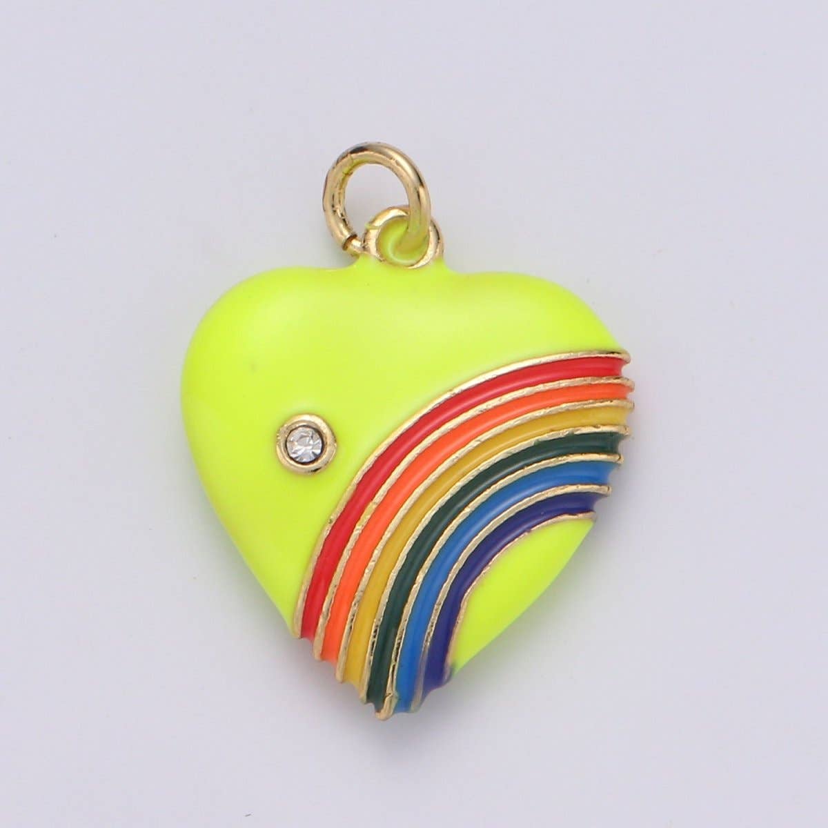 Rainbow Enamel Pendant