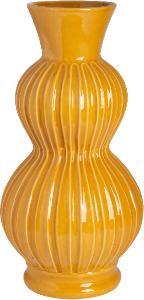 16"H Mustard Ceramic Vase