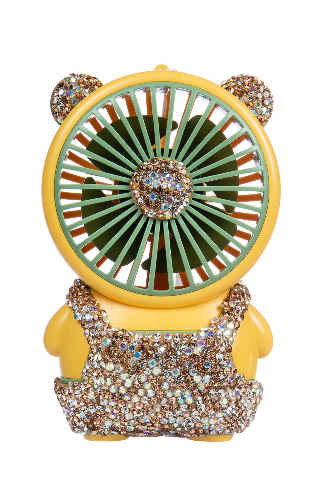 Ceramic Rhinestone Bear Fan