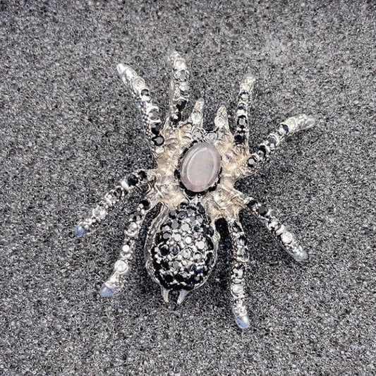 Spider Alloy Rhinestone Brooch