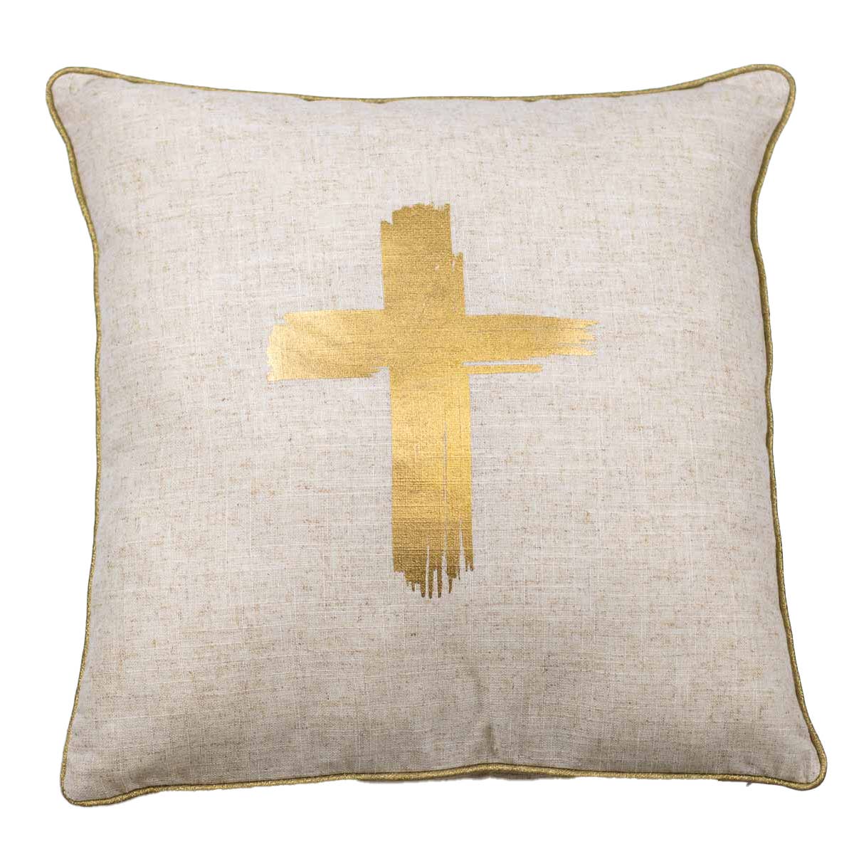 Metallic Cross Pillow - Clearance