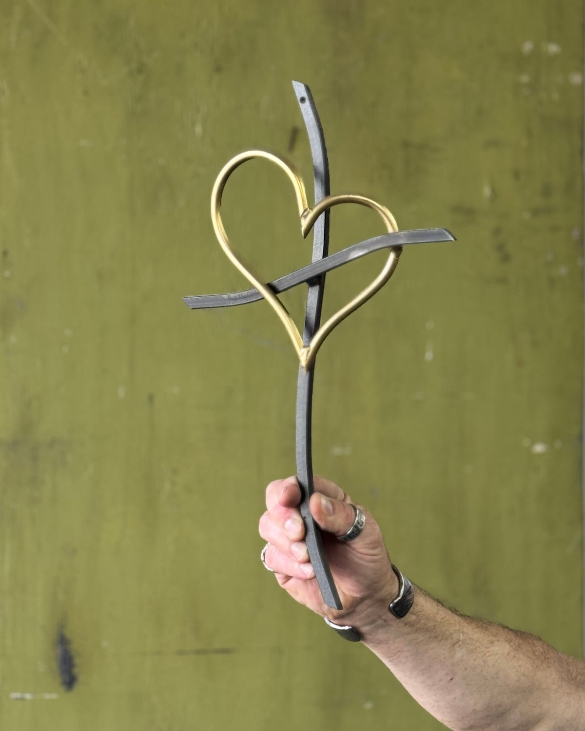 The Promise 16" Cross with Gold Heart