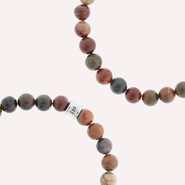 8mm Round Gemstone Bracelet Cherry Creek Jasper