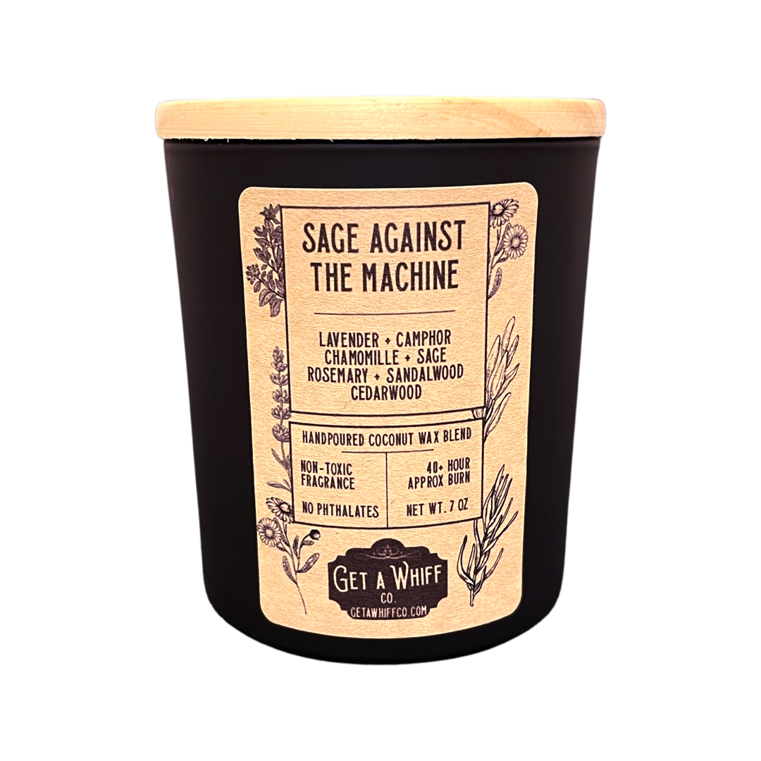 Sage Against The Machine, Sage & Lavender Soy/Coconut Candle Sale