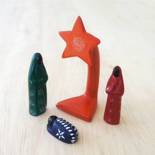 Colorful 4 Piece Nativity