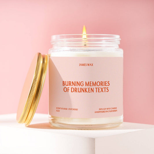 Burning Memories of Drunken Texts Candle Mimosa + Pineapple Scent