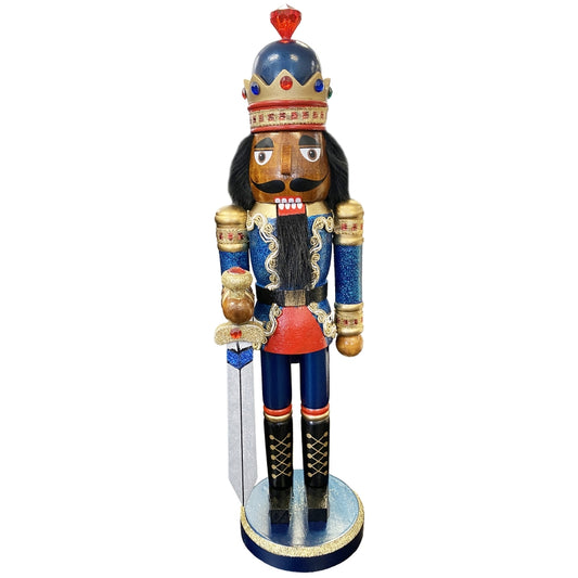 15" Black Bejewled King Nutcracker