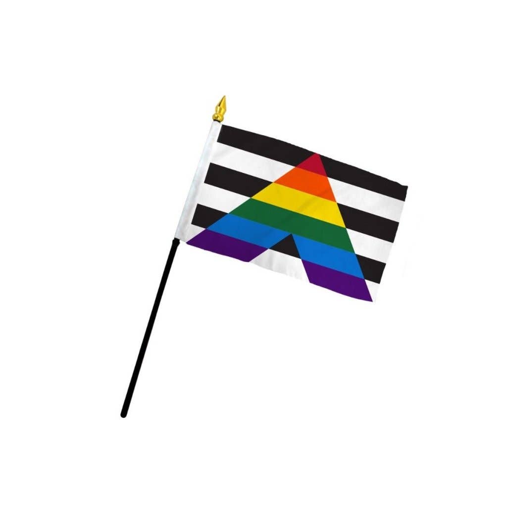 Gay Straight Alliance 4x6in Stick Flag