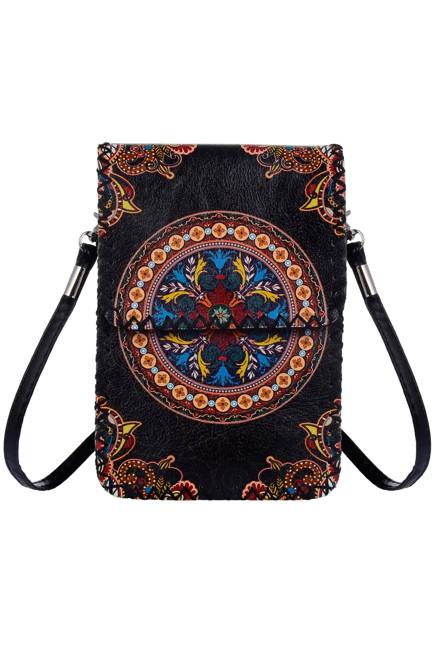 Medallion Print Crossbody - Brown