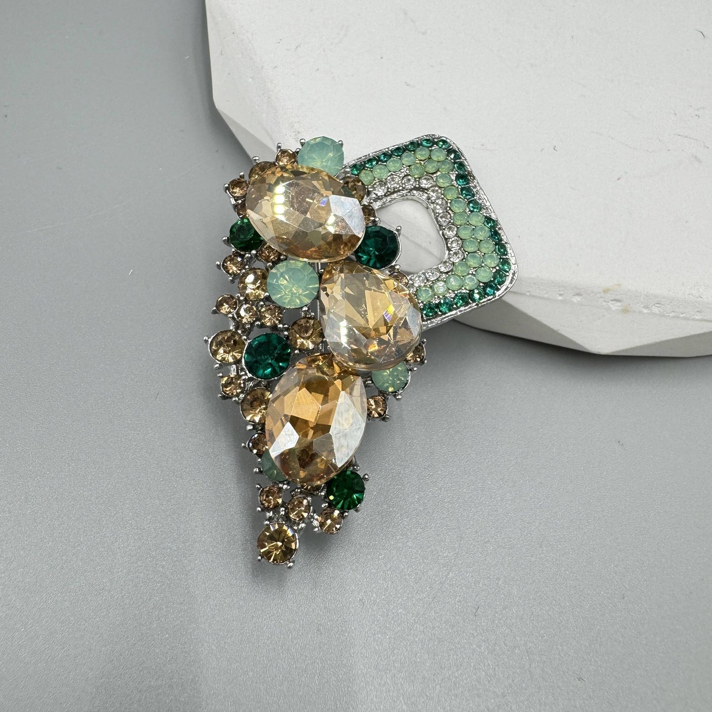 Floral Rhinestone Pin