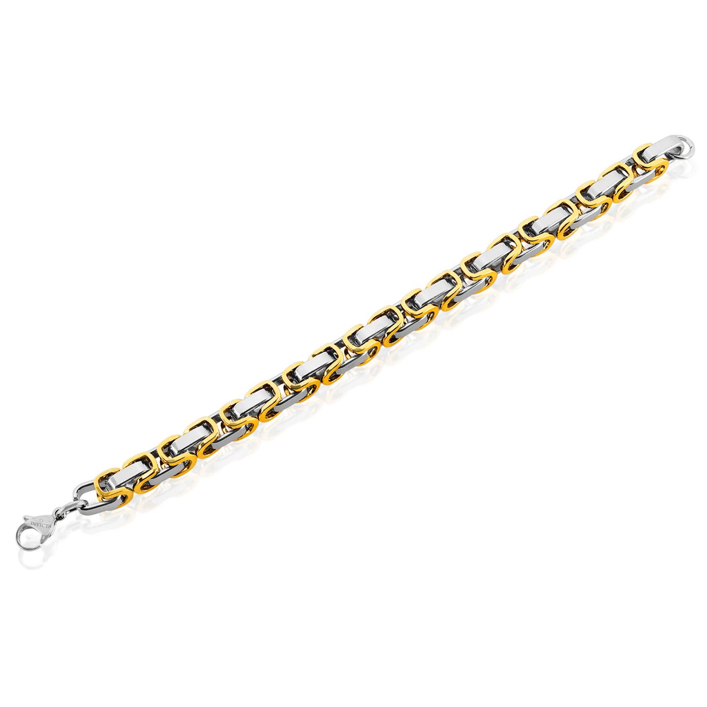 Invicta Jewelry Byzantine Chain Steel Bracelet (8mm) - 8.75"