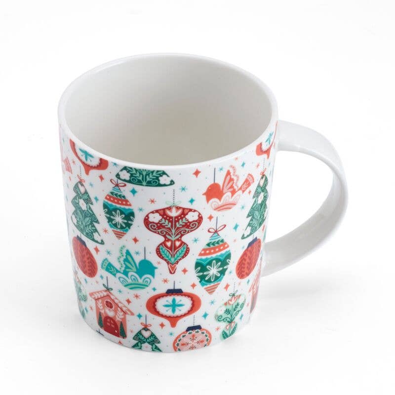 Pfaltzgraff Holiday 18Oz Mug  Multi Ornaments