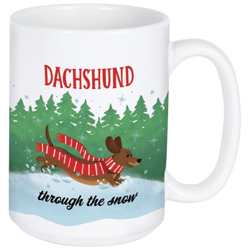 Dachshund Snow Boxed Mug