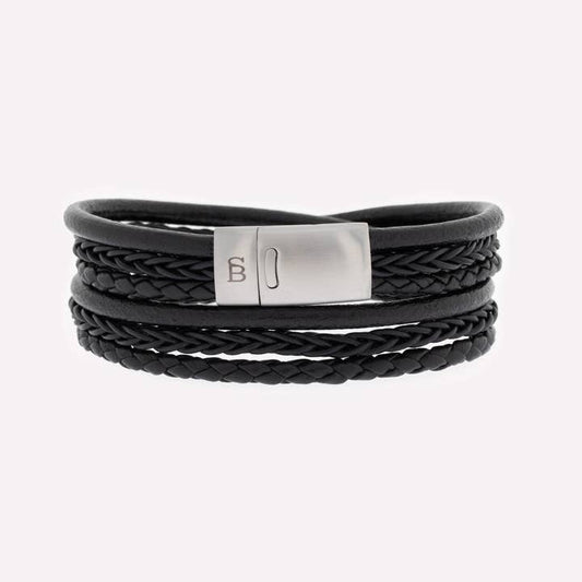 Leather Bracelet Bonacci - Black