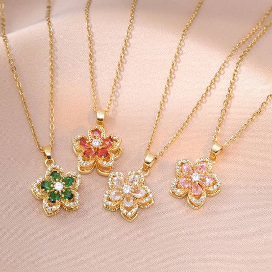 Flower Rotating Spinner Pendant