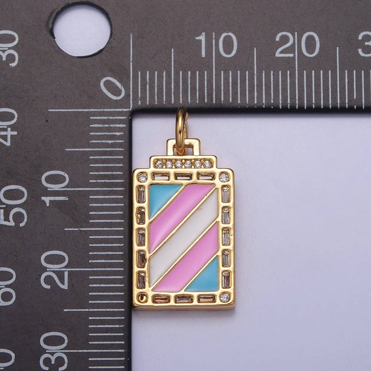 14k Gold Filled Trans Pride Pendant