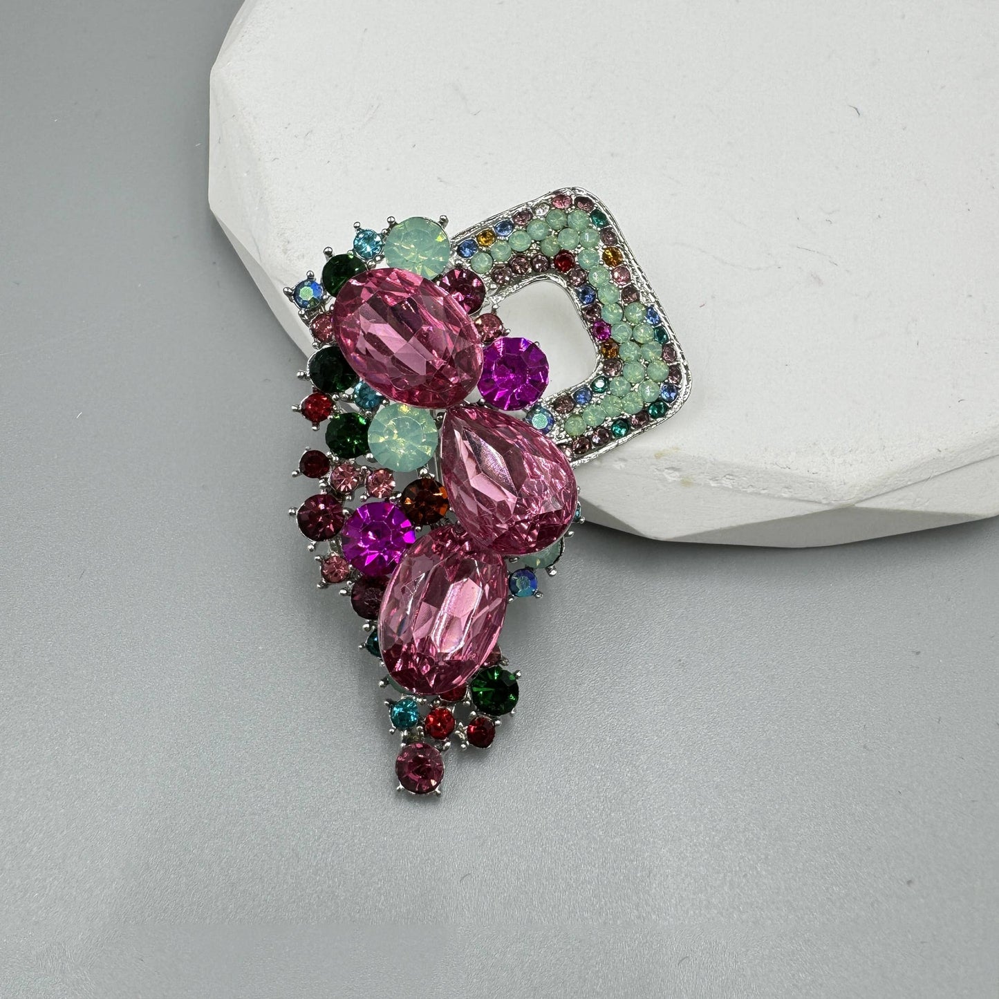 Floral Rhinestone Pin