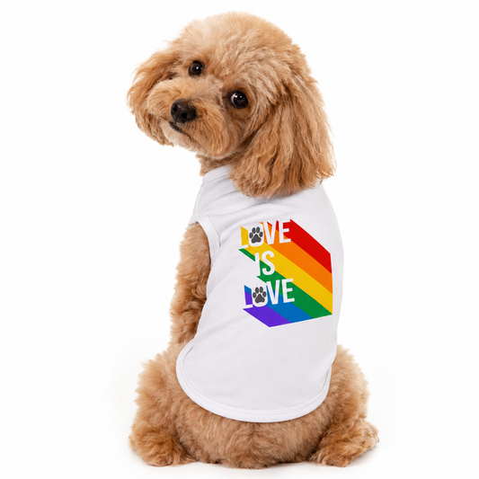 Pride Love is Love Rainbow Stretchy Pet Tee