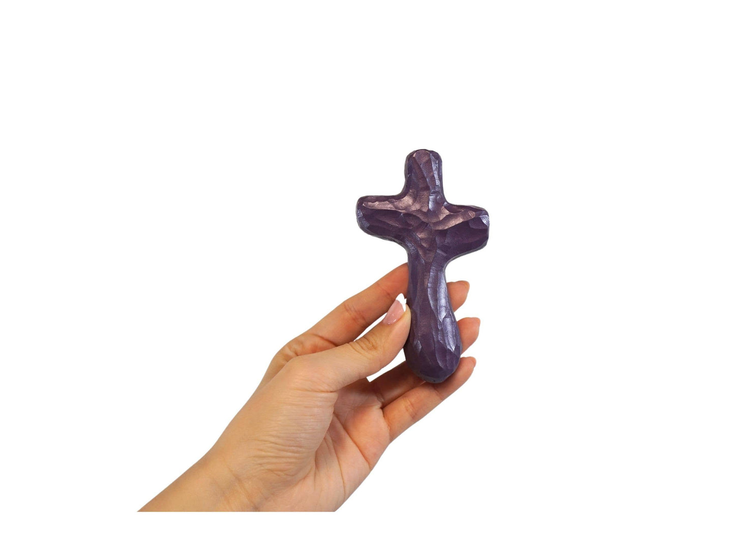 Journey Holding Cross - Purple Spring