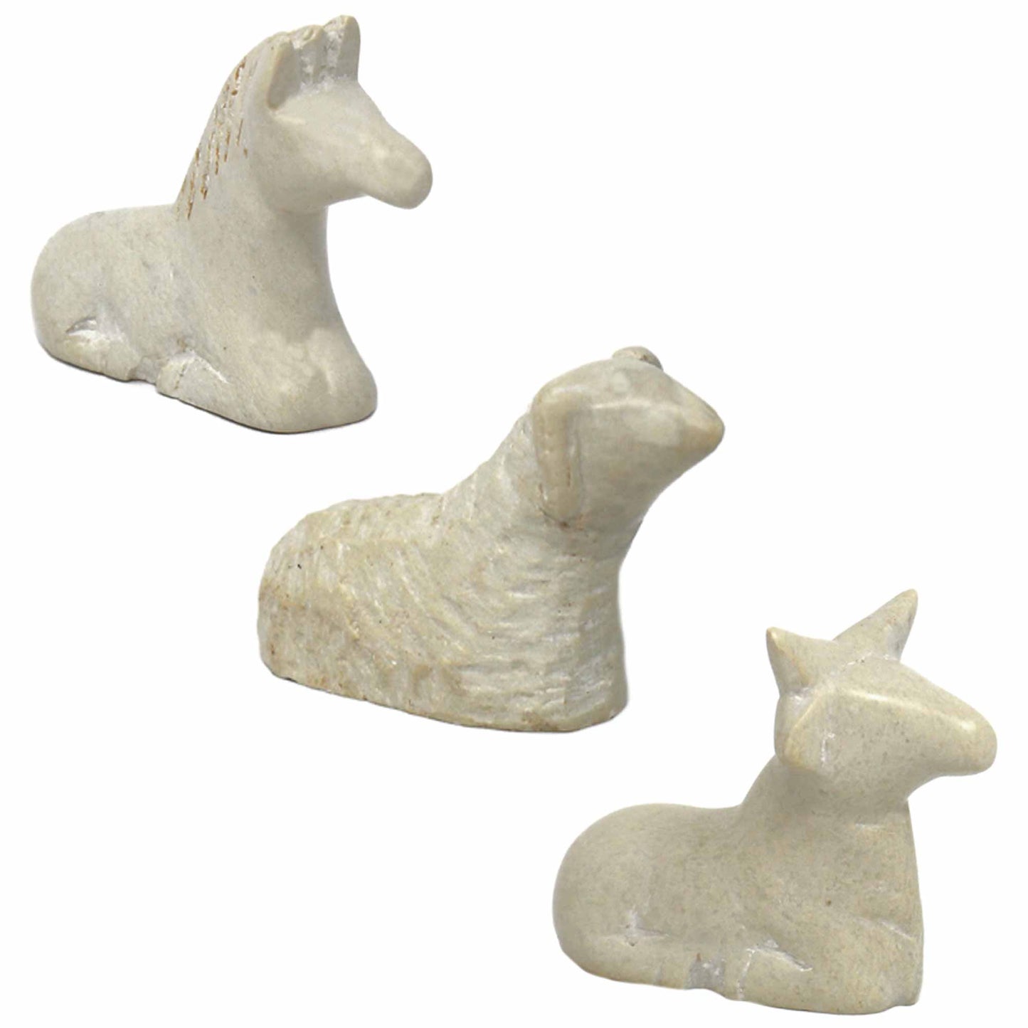 Nativity Soapstone Sculpture - 13 Piece Set