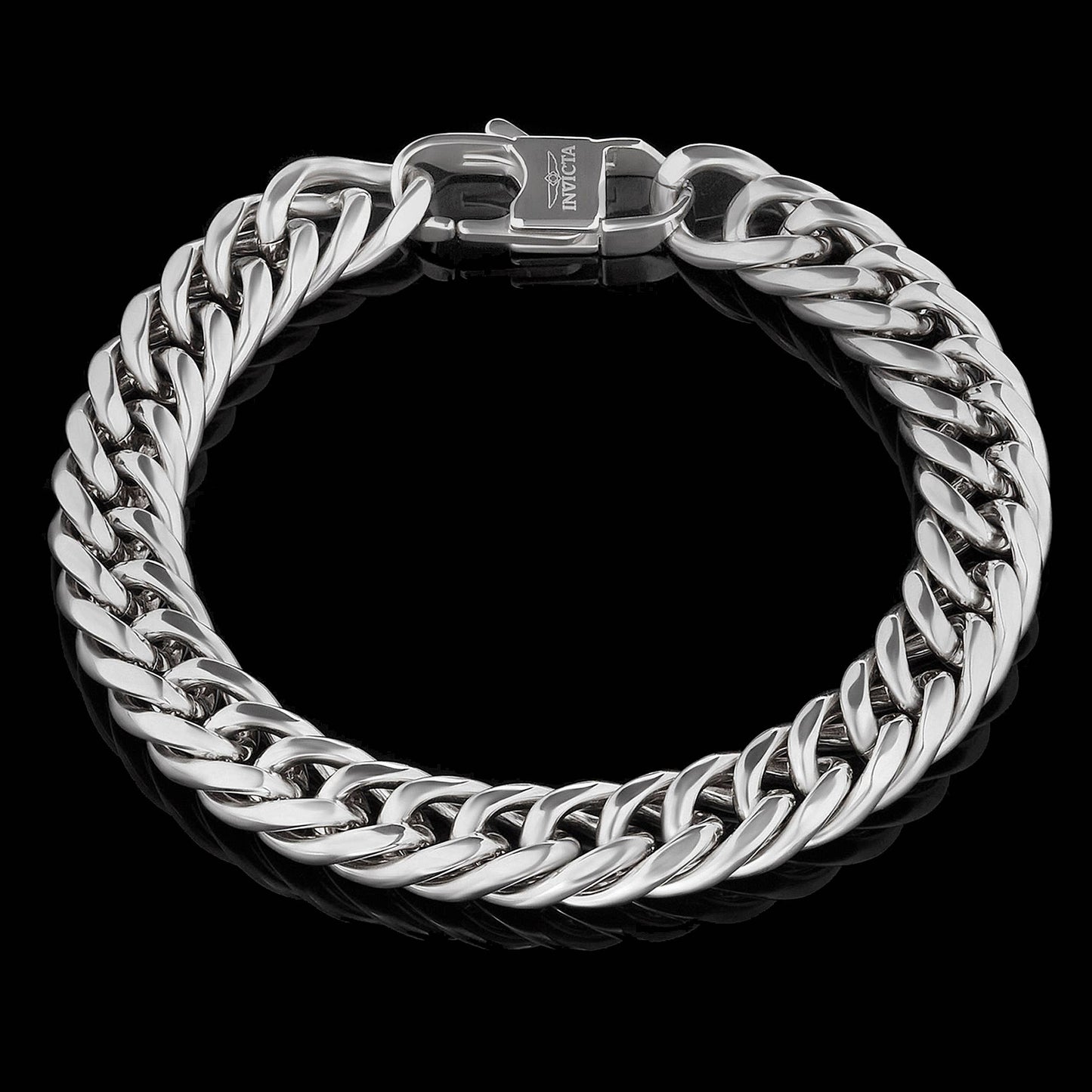 Invicta Jewelry Double Curb Chain Bracelet (11.5mm) - 8.75"