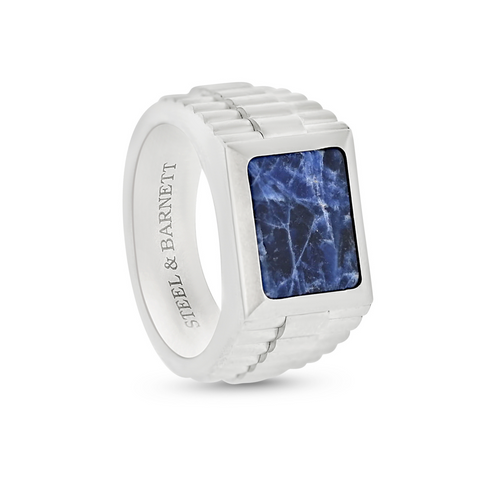 Hudson Gemstone Ring Stainless/Sodalite