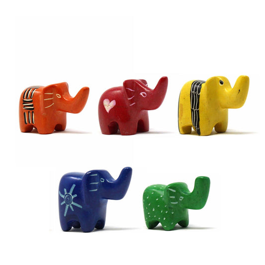 Soapstone Tiny Elephants - Assorted Colors