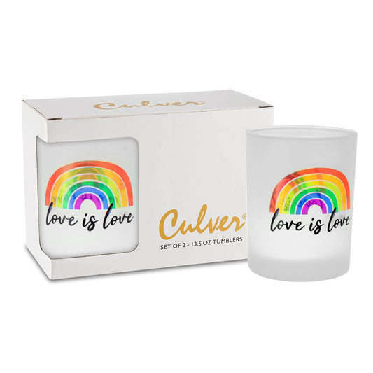 Love is Love Frosted Cocktail Bliss Set of 2