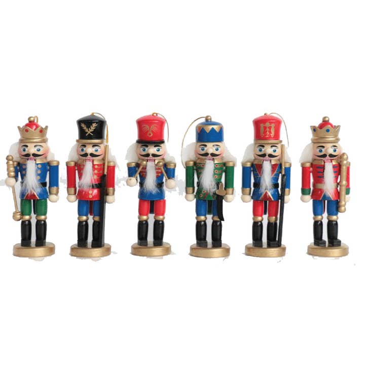 5" King & Guard Nutcracker Set Of 6 - Clearance