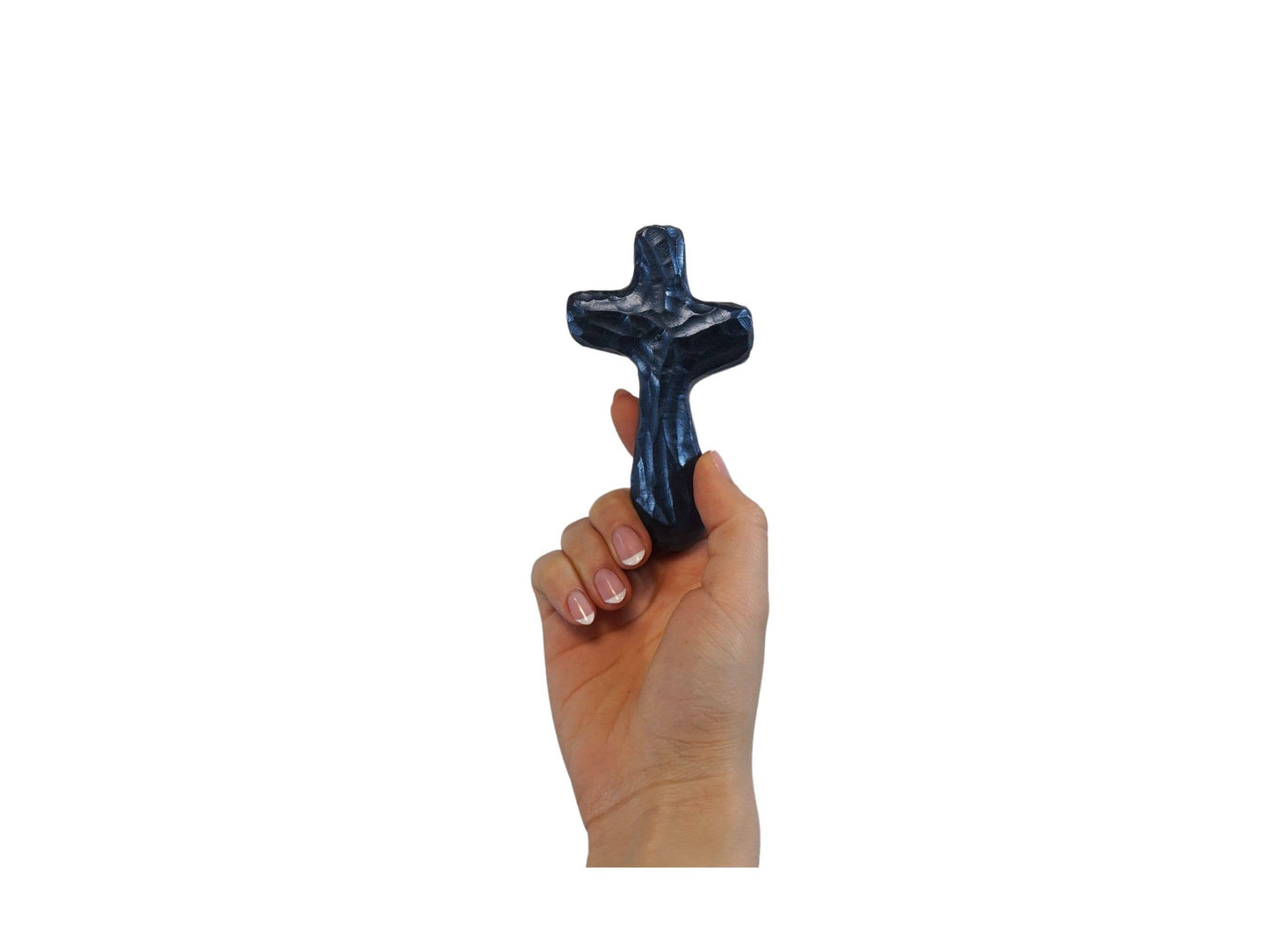 Journey Holding Cross -  Blue