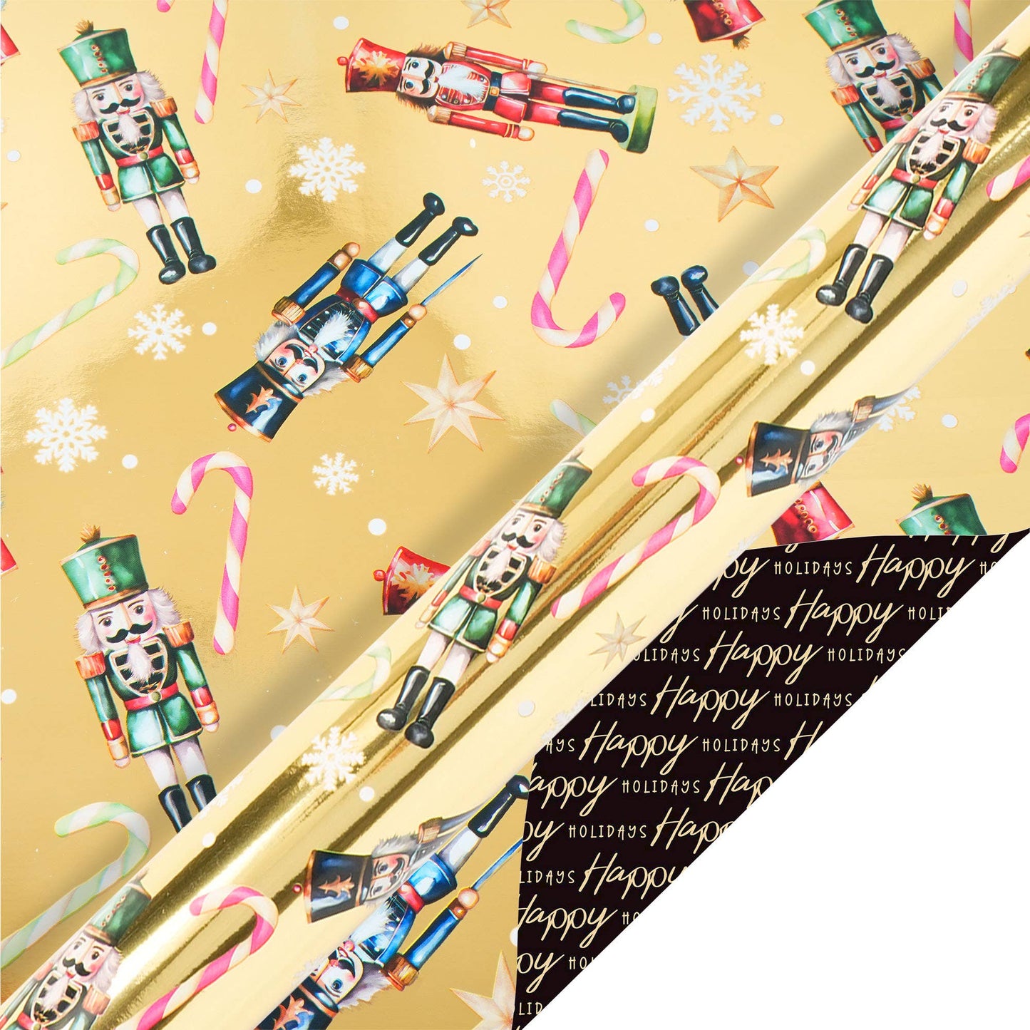 30" x 10' Wrapping Paper Bundle (4-pack) | Ruby Nutcracker