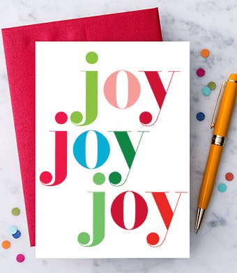 "joy joy joy" - Christmas Greeting Card