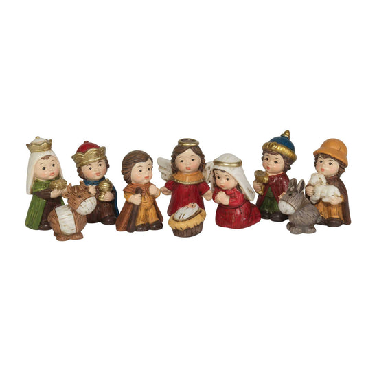 9 Resin Nativity Set 1.75"H